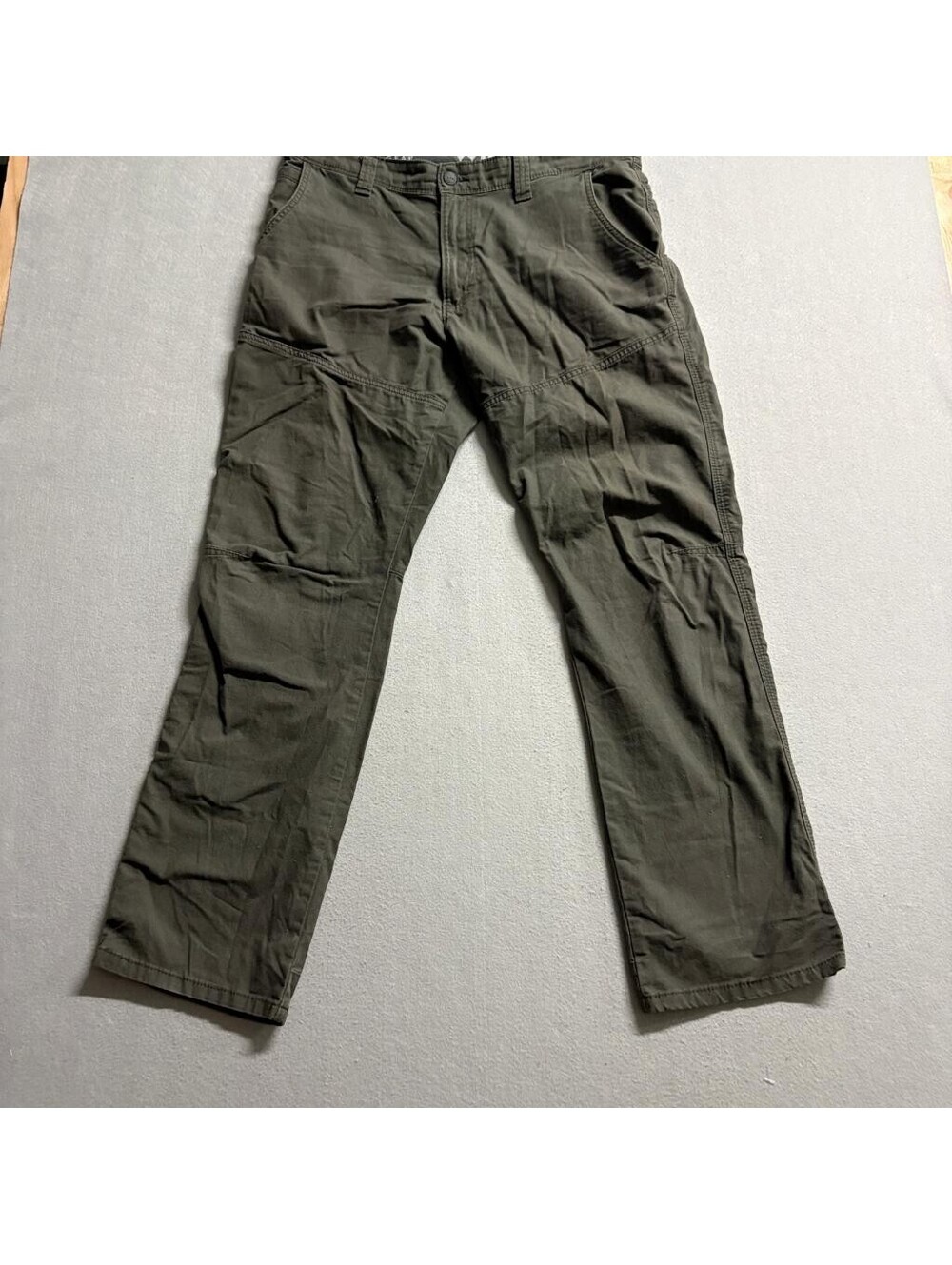 Wrangler ATG All Terrain Gear Pants Mens 34x32 Green Stretch Canvas Hiking Cargo
